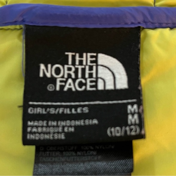 The North Face Girl’s Purple and Yellow Quilted Winter Jacket Coat Size M(10-12) - Picture 8 of 10